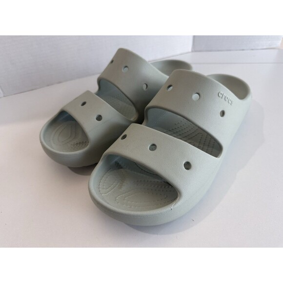Crocs Unisex Classic Two-Strap Slide Men 11 Wmn 13 Mint Green - Picture 1 of 7
